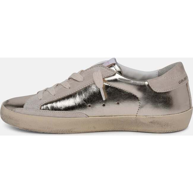 Super Star Distressed Sneakers, Silver - Sneakers - 3