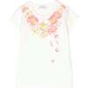 Floral Cotton T-Shirt, Ivory - T-Shirts - 1 - thumbnail