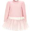 Cotton Bow Dress, Pink - Dresses - 1 - thumbnail