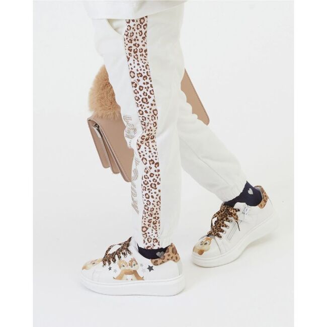 Chipmunk Print Sneakers, White - Sneakers - 3