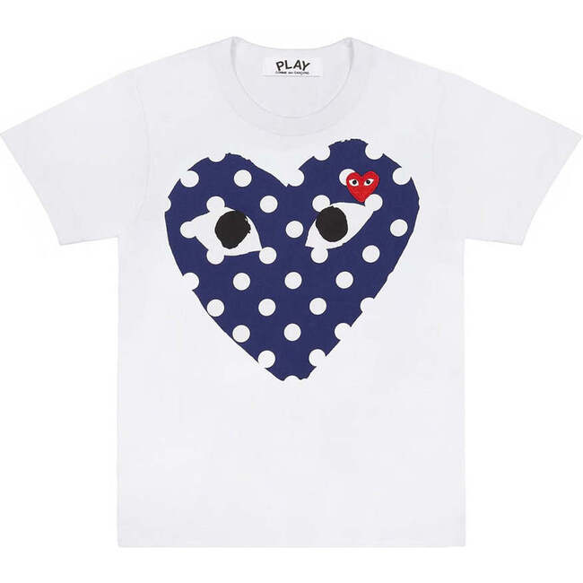 Polka Dot Hearts T-Shirt, White