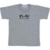 Play Heart T-Shirt, Gray - T-Shirts - 1 - thumbnail