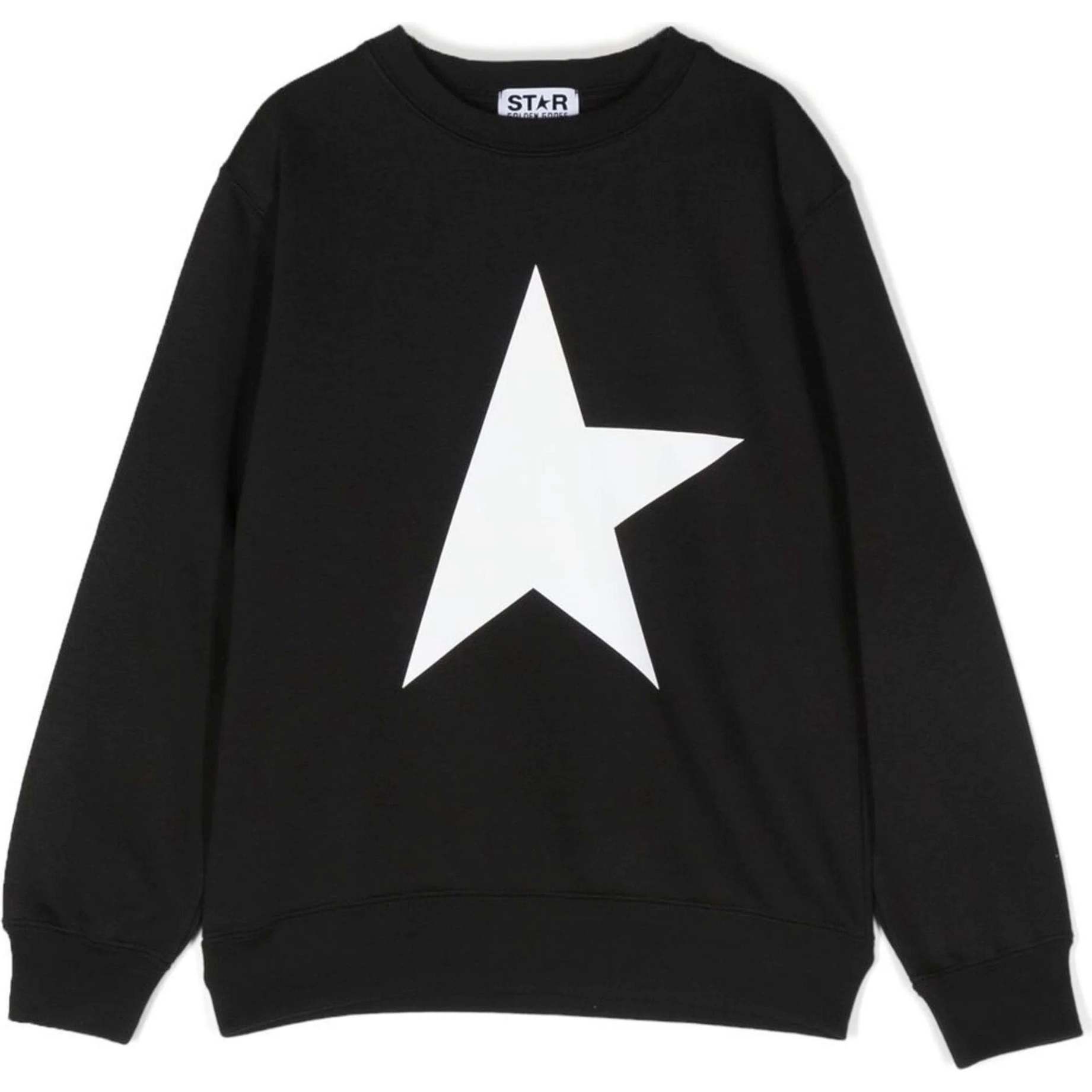 Half Star Sweatshirt, Black - Sweatshirts - 1
