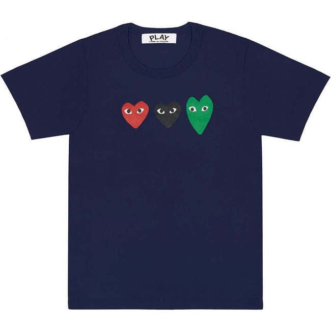 Triple Heart T-Shirt, Navy