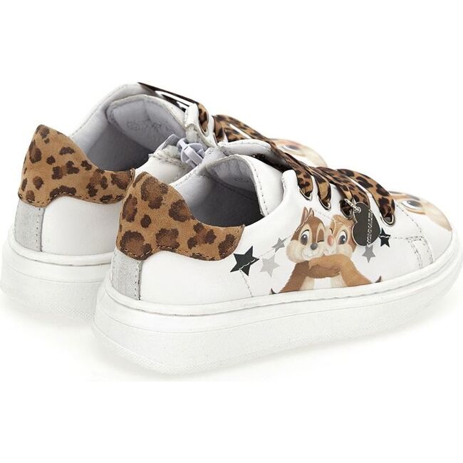 Chipmunk Print Sneakers, White - Sneakers - 6