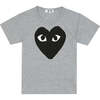 Heart T-Shirt, Gray - T-Shirts - 1 - thumbnail