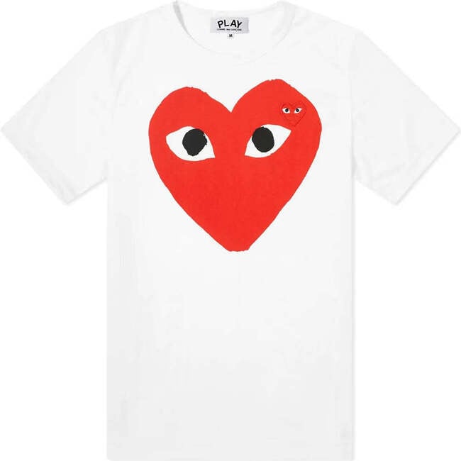 Double Heart Eyes T-Shirt, White