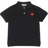 Heart Polo, Black - Polo Shirts - 1 - thumbnail