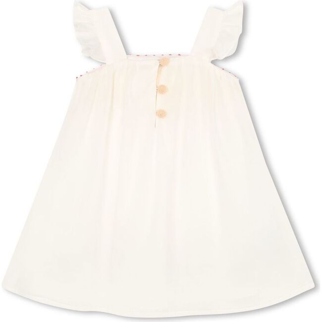 Sleeveless Embroidered Dress, Ivory - Dresses - 2