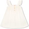 Sleeveless Embroidered Dress, Ivory - Dresses - 2