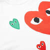 Colorful Play Hearts T-Shirt, White - T-Shirts - 2