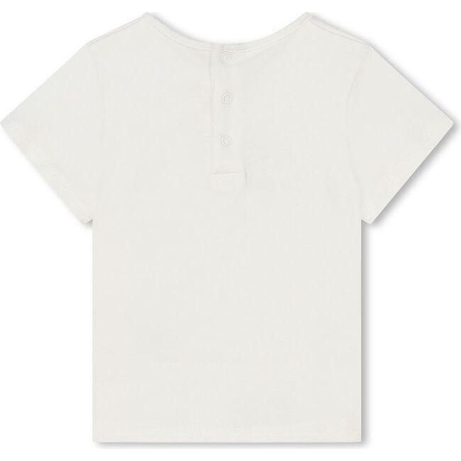 Logo Print Cotton T-Shirt, Ivory - T-Shirts - 2