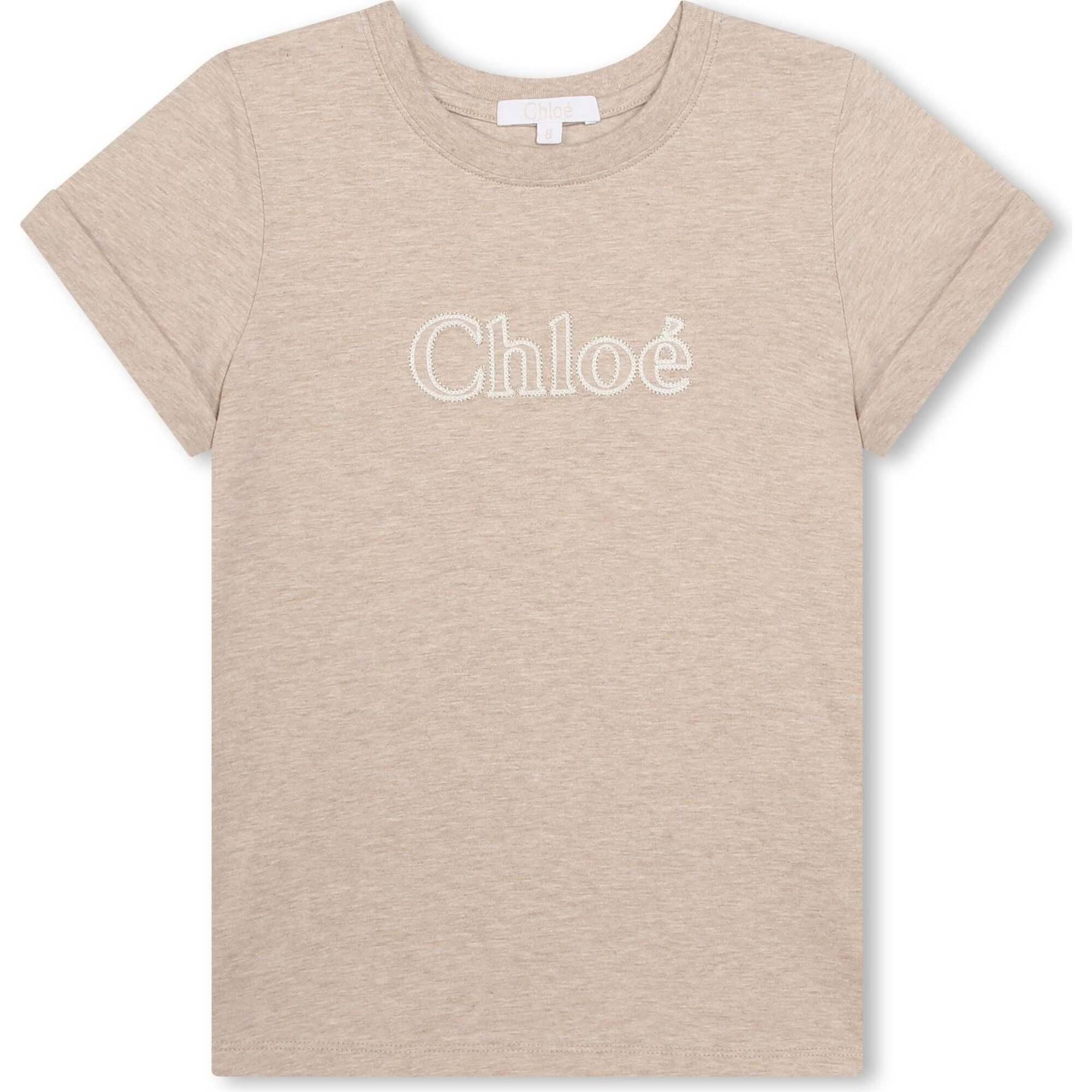Logo Print Cotton T-Shirt, Pink - T-Shirts - 1