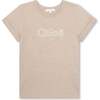 Logo Print Cotton T-Shirt, Pink - T-Shirts - 1 - thumbnail