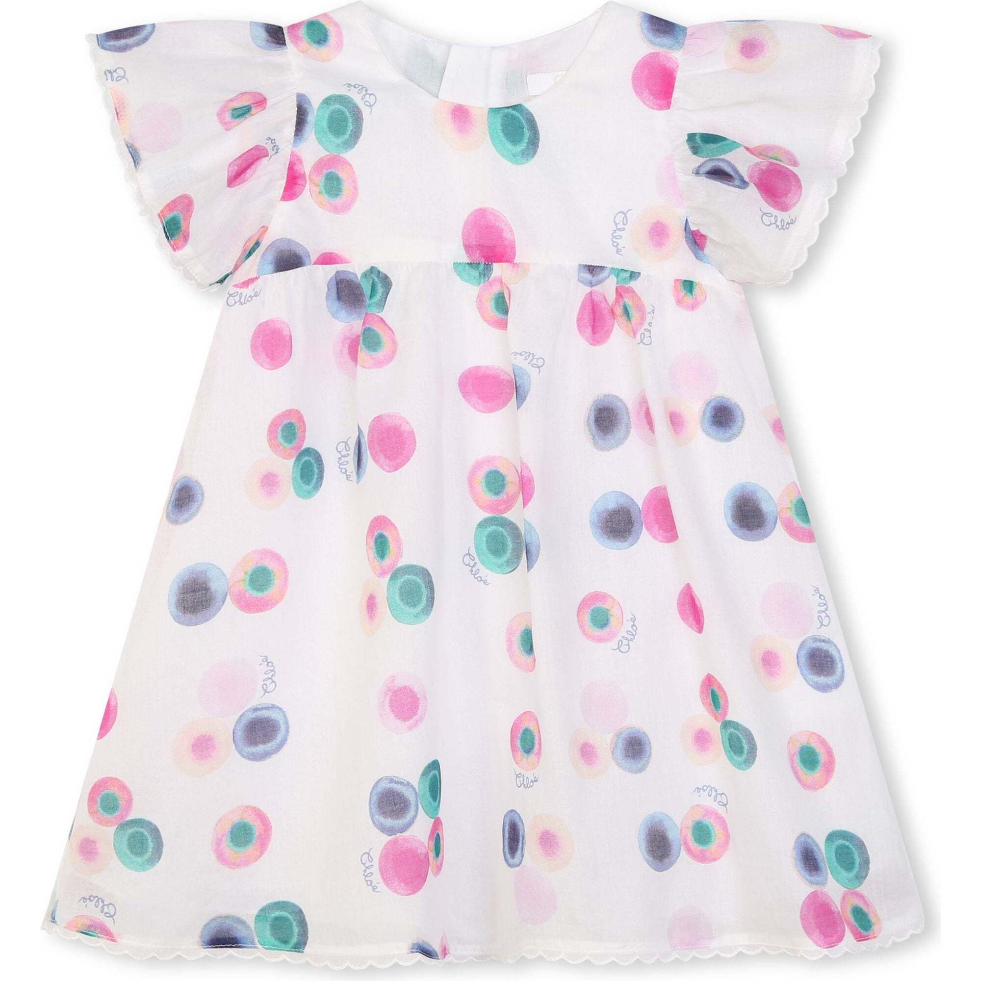 Polka Dot Ruffle Dress, Multicolor - Dresses - 1