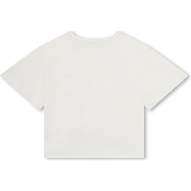 Logo Embroidered T-Shirt, White - T-Shirts - 3