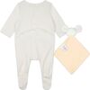 Embroidered Babygrow & Bib, Ivory - Dresses - 2