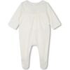 Embroidered Babygrow & Bib, Ivory - Dresses - 3