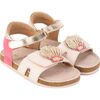 Crown Strap Sandals, Beige - Sandals - 1 - thumbnail