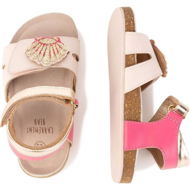 Crown Strap Sandals, Beige - Sandals - 2