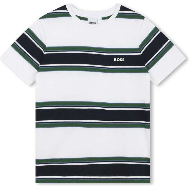Striped Logo T-Shirt, White