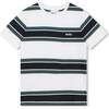 Striped Logo T-Shirt, White - T-Shirts - 1 - thumbnail
