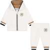 Striped Logo Tracksuit, Off White - Mixed Apparel Set - 1 - thumbnail