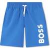 Side Logo Swimshorts, Blue - Swim Trunks - 1 - thumbnail