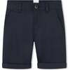 Plain Chino Shorts, Navy - Shorts - 1 - thumbnail