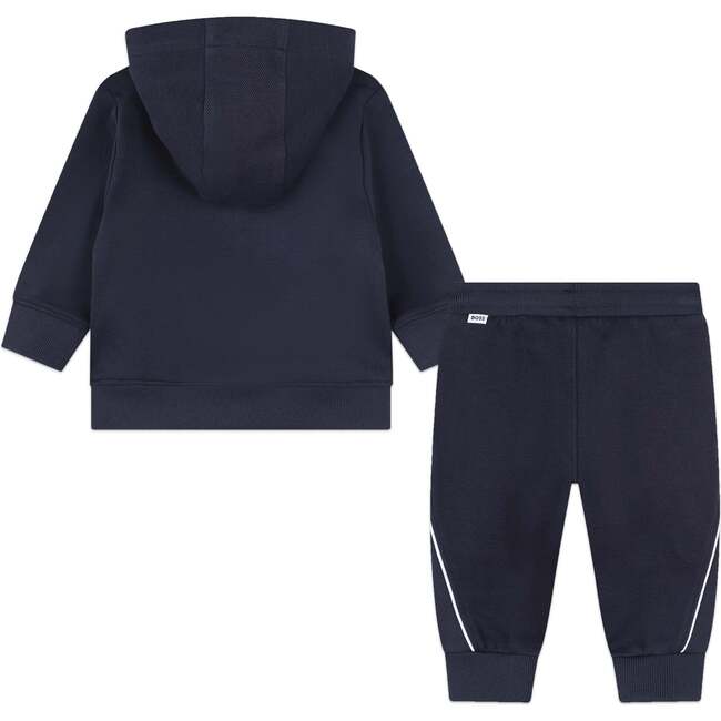 Side Stripe Logo Tracksuit, Navy - Mixed Apparel Set - 4