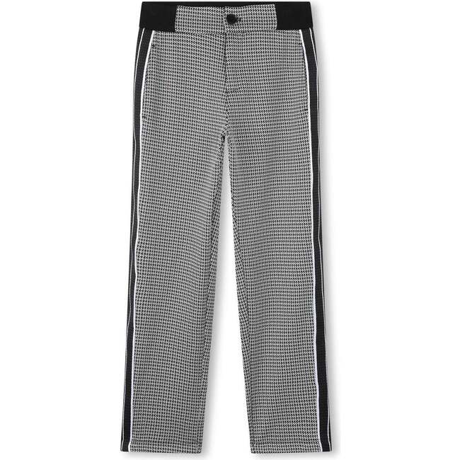 Plaid Houndstooth Trousers, Black