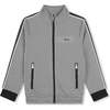 Plaid Houndstooth Zip Up, Gray - Jackets - 1 - thumbnail