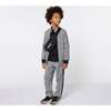 Plaid Houndstooth Zip Up, Gray - Jackets - 2