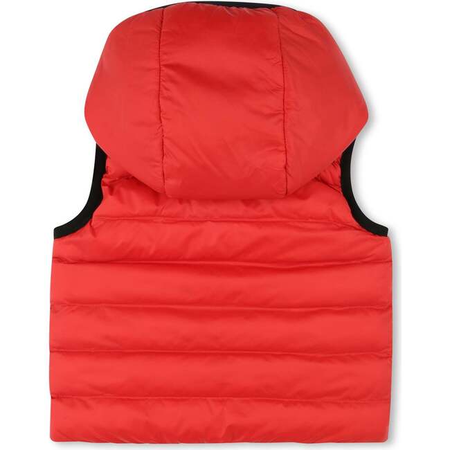 Reversible Logo Puffer Vest, Red - Puffers & Down Jackets - 3