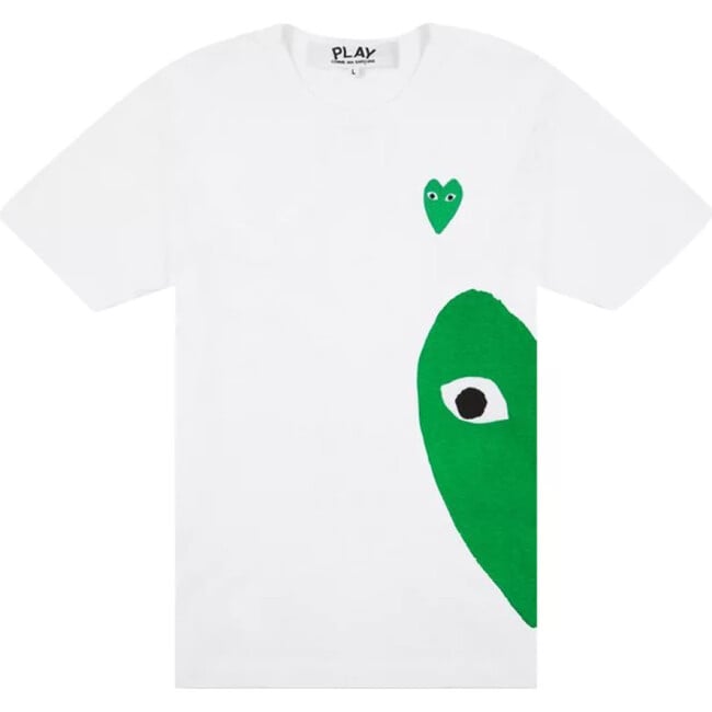 Half Vertical Heart T-Shirt, Green