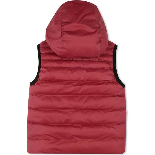 Reversible Logo Puffer Vest, Red - Puffers & Down Jackets - 4