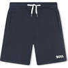 Logo Sweatshorts, Navy - Shorts - 1 - thumbnail