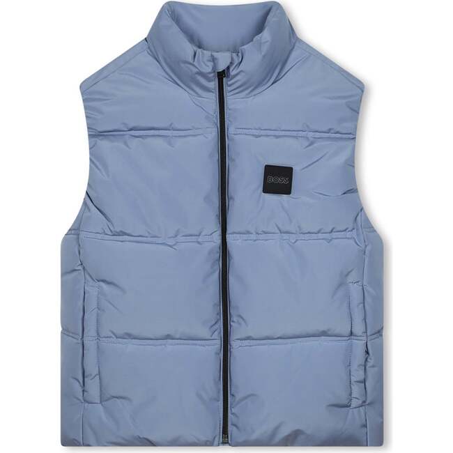 Logo Puffer Vest, Blue