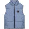 Logo Puffer Vest, Blue - Puffers & Down Jackets - 1 - thumbnail