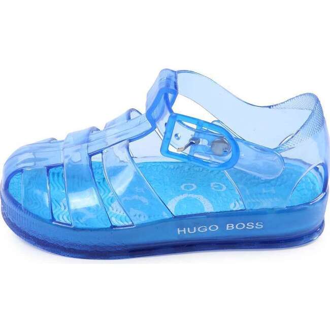 Logo Jelly Sandals, Blue - Sandals - 2