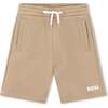 Logo Sweatshorts, Brown - Shorts - 1 - thumbnail