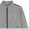 Plaid Houndstooth Zip Up, Gray - Jackets - 4