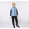 Logo Puffer Vest, Blue - Puffers & Down Jackets - 2