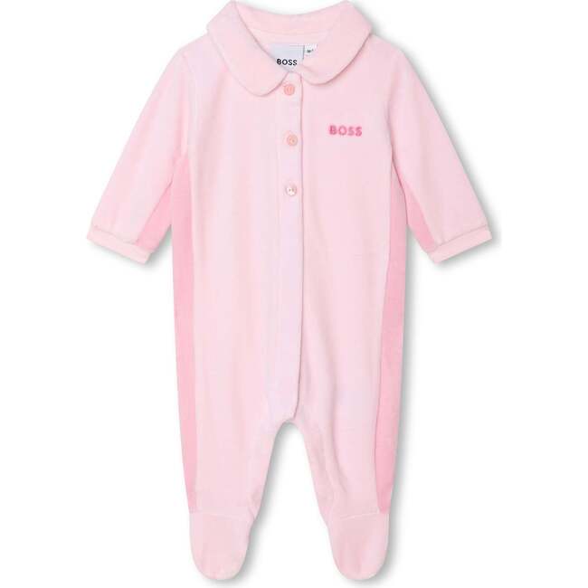 Logo Collar Pajamas & Hat, Pink