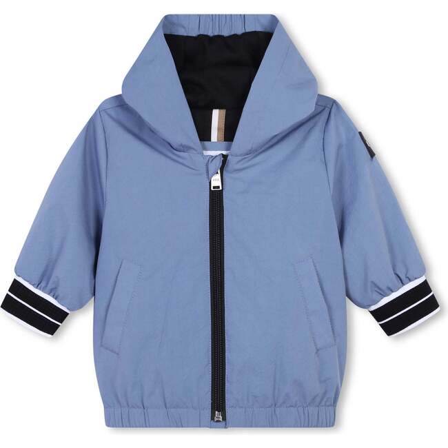 Hooded Windbreaker, Light Blue