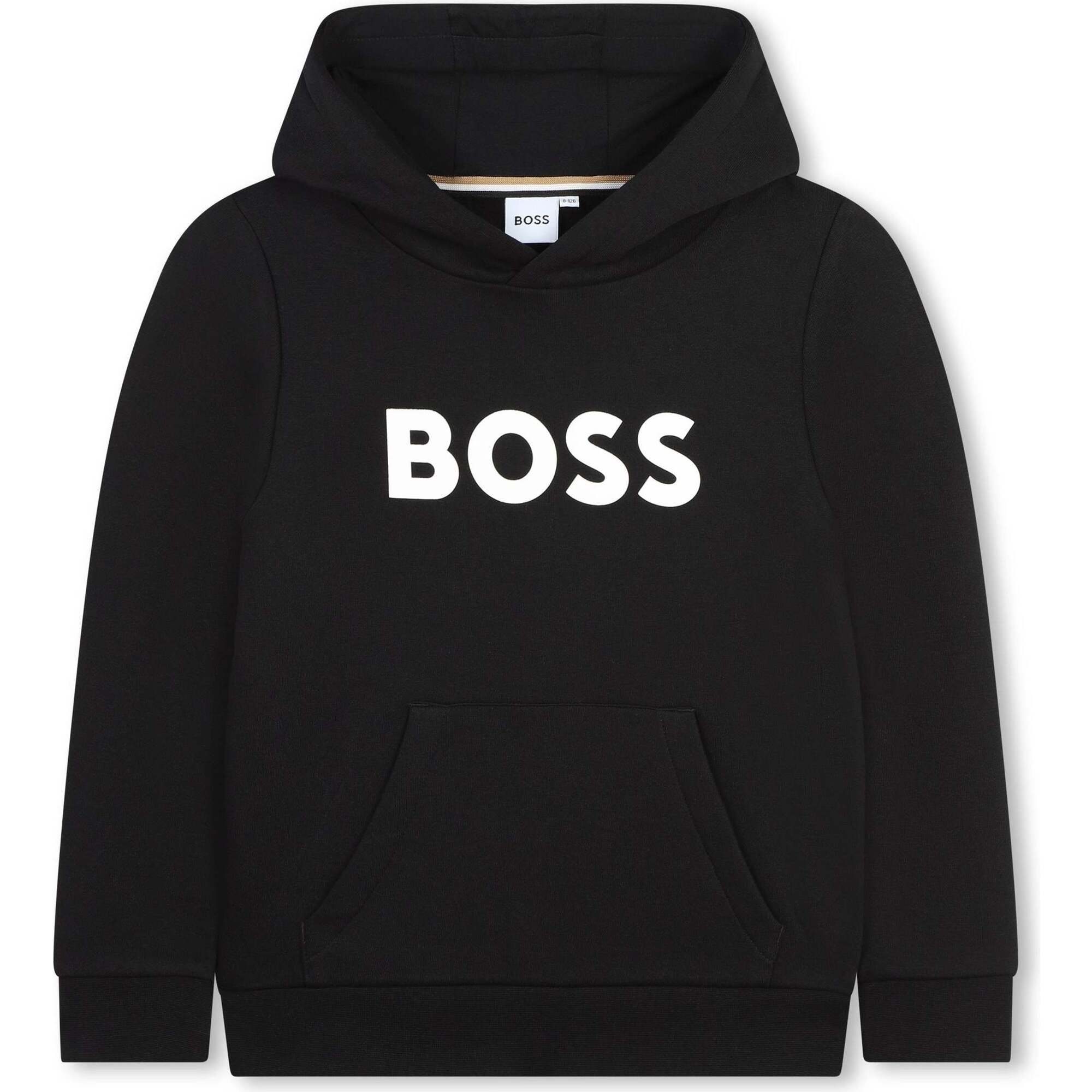 Hooded Logo Sweatshirt, Black - Sweatshirts - 1