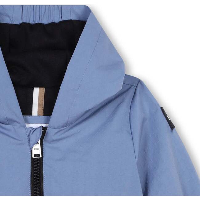 Hooded Windbreaker, Light Blue - Jackets - 2