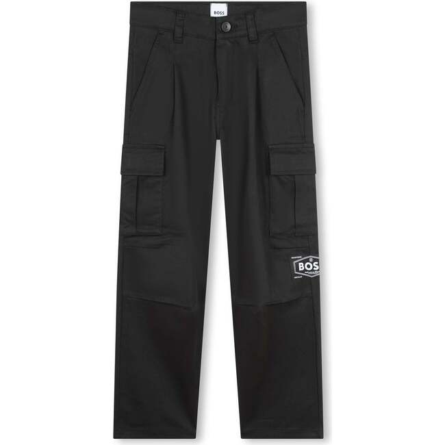 Logo Cargo Pants, Black