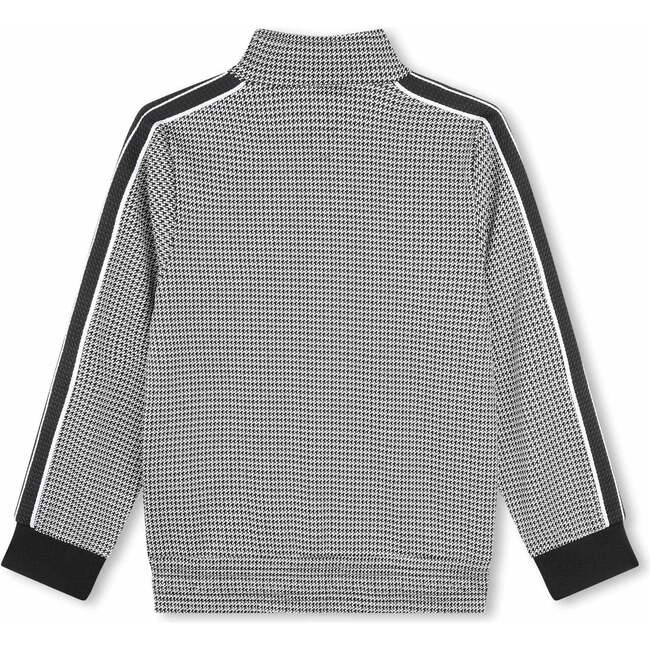 Plaid Houndstooth Zip Up, Gray - Jackets - 5