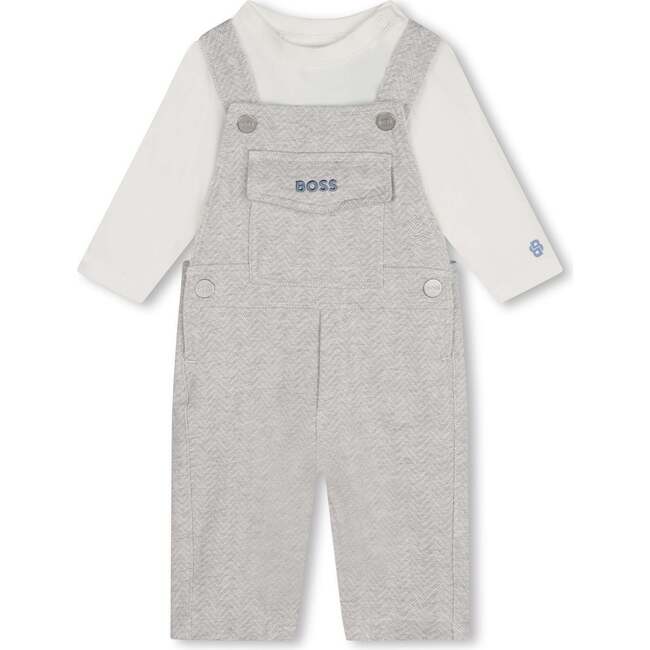 Dungarees Overalls Outfit, Light Gray